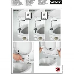 WENKO Siège WC Rieti - Acier inoxydable - Blanc -Accessoires de salle de bain Soldes 1000287136 210827 133014000817 ICON DETAILS P000000001000287136 icon seal
