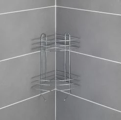 WENKO Étagère d’angle Exklusiv I - Acier - Chromé -Accessoires de salle de bain Soldes 1000287142 210827 13301700136 DETAILS P000000001000287142