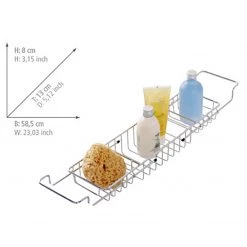 WENKO Pont de baignoire télescopique Cupar - Acier inoxydable - Argenté -Accessoires de salle de bain Soldes 1000287145 210827 13301800878 ICON DETAILS P000000001000287145 icon seal