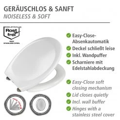 Siège WC premium Ottana - Acier inoxydable - Blanc -Accessoires de salle de bain Soldes 1000287147 210827 13301800887 ICON DETAILS P000000001000287147 icon seal