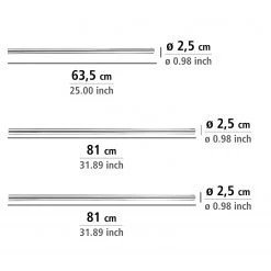 Barre d’angle universelle II - Aluminium / Plastique ABS - Chrome - Largeur : 81 cm -Accessoires de salle de bain Soldes 1000287150 210827 13302100918 ICON DETAILS P000000001000287150 icon seal