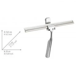 WENKO Raclette de douche Premium - Acier inoxydable - Argenté -Accessoires de salle de bain Soldes 1000287159 210827 13302400972 ICON DETAILS P000000001000287159 icon seal