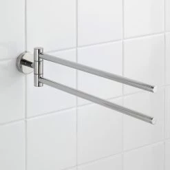 WENKO Porte-serviettes Bosio - Acier inoxydable - Argenté -Accessoires de salle de bain Soldes 1000287166 210827 13302700279 DETAILS P000000001000287166