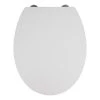 WENKO Siège WC premium Mora - Acier inoxydable - Blanc
