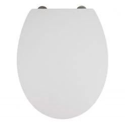 WENKO Siège WC premium Mora - Acier inoxydable - Blanc