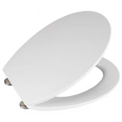 WENKO Siège WC premium Mora - Acier inoxydable - Blanc -Accessoires de salle de bain Soldes 1000287168 210827 13302800289 DETAILS P000000001000287168
