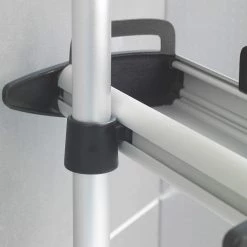 WENKO Étagère de douche téléscopique Line - Aluminium / Polypropylène - Argenté / Noir -Accessoires de salle de bain Soldes 1000287182 210827 13303400381 DETAILS P000000001000287182