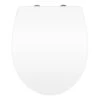 WENKO Siège WC premium Acryl White brillant - Acier inoxydable - Blanc