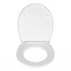WENKO Siège WC premium Acryl White brillant - Acier inoxydable - Blanc -Accessoires de salle de bain Soldes 1000287186 210827 13303500410 DETAILS P000000001000287186