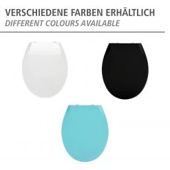 WENKO Siège WC premium Kos - Duroplast / Acier inoxydable - Noir -Accessoires de salle de bain Soldes 1000287187 210827 133036001146 ICON DETAILS P000000001000287187 icon seal