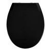 WENKO Siège WC premium Kos - Duroplast / Acier inoxydable - Noir