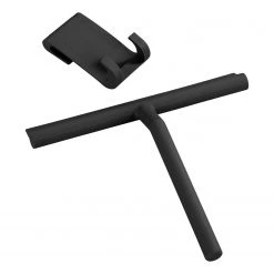 WENKO Raclette de douche Mola - Acier inoxydable / Silicone - Noir -Accessoires de salle de bain Soldes 1000287197 210827 13304000480 DETAILS P000000001000287197