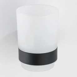 WENKO Verre à dent avec support Uno Bosio - Acier inoxydable - Argenté -Accessoires de salle de bain Soldes 1000287203 210827 13304200503 MOOD DETAILS P000000001000287203 mood