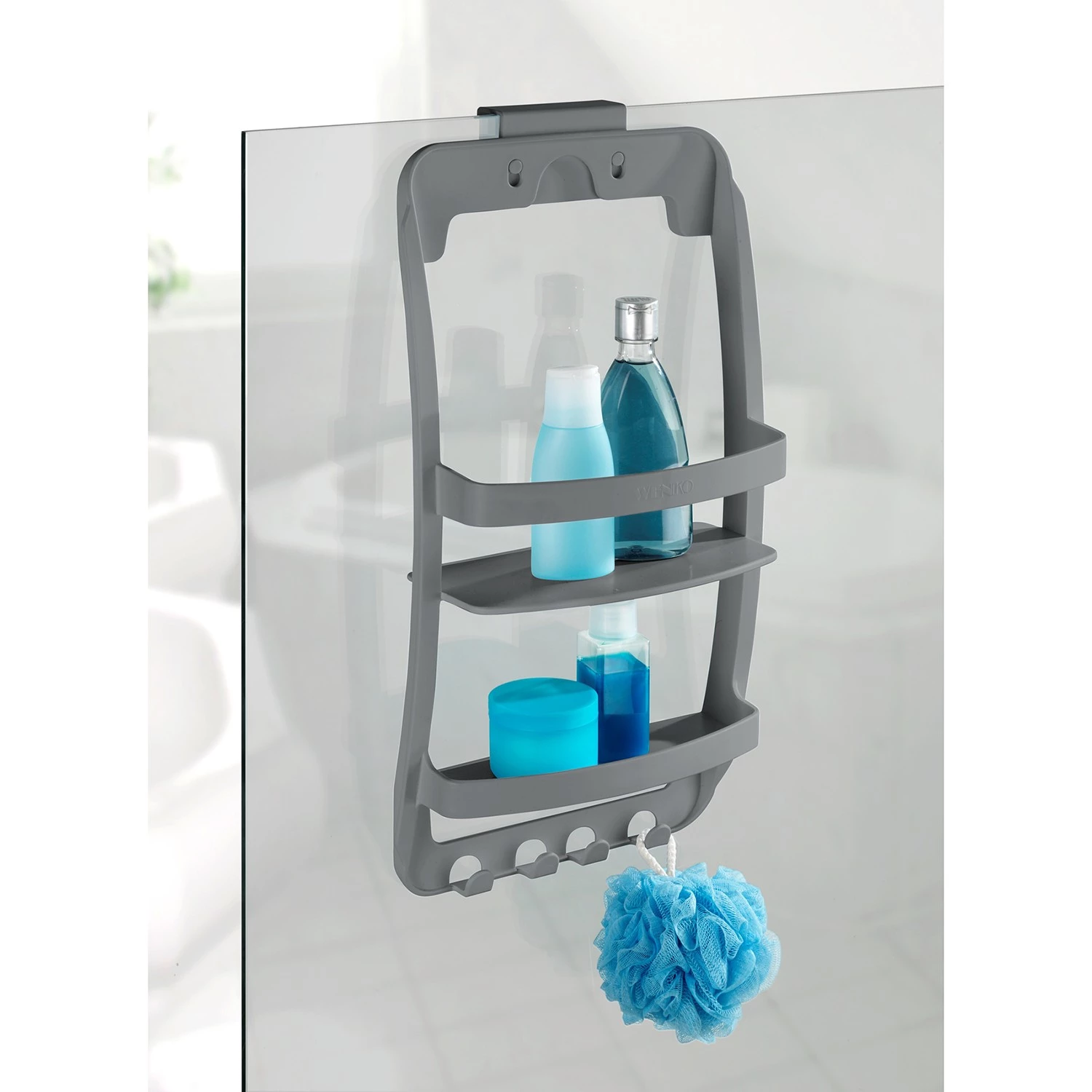 WENKO Étagère de douche Universal - Polypropylène - Anthracite 3 WENKO Étagère de douche Universal - Polypropylène - Anthracite – Image 3