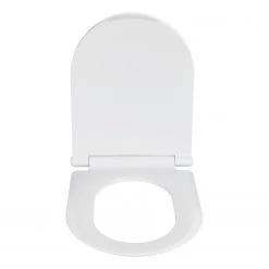 WENKO Siège WC premium Nuoro - Acier inoxydable / Polyester PVC / Blanc -Accessoires de salle de bain Soldes 1000287216 210827 13304700575 DETAILS P000000001000287216