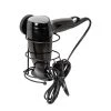 WENKO Porte sèche-cheveux Vacuum-Loc Milazzo - Acier - Noir