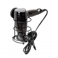 WENKO Porte sèche-cheveux Vacuum-Loc Milazzo - Acier - Noir