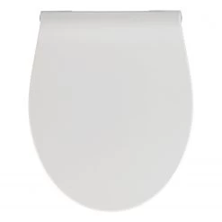 WENKO Siège WC premium LED Aqua - Acier inoxydable - Blanc