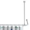 WENKO Fixation pour tringle à rideau de douche - Aluminium / Matière plastique - Blanc