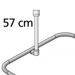 WENKO Fixation pour tringle à rideau de douche - Aluminium / Matière plastique - Argenté -Accessoires de salle de bain Soldes 1000289404 210907 16454900189 SKETCH DETAILS P000000001000289404 sketch