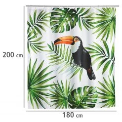 WENKO Rideau de douche Toucan - Polyester - Multicolore -Accessoires de salle de bain Soldes 1000289424 210907 16455100224 SKETCH DETAILS P000000001000289424 sketch