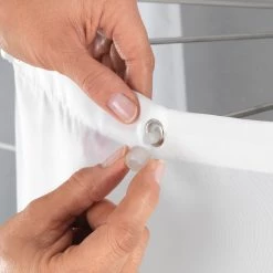 WENKO Rideau de douche avec 12 bras - Matière plastique / Acier inoxydable enduit par poudrage - Brillant -Accessoires de salle de bain Soldes 1000289427 210907 16455200238 DETAILS P000000001000289427