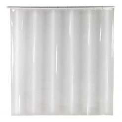 WENKO Rideau de douche Salda - Polyéthylène-acétate de vinyle - Transparent