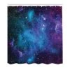 Twentyfour Rideau de douche Galaxy - Polyester - Bleu marine / Violet - 175 x 240 cm