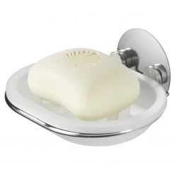 WENKO Porte-savon Turbo-Loc Fireside - Acier / Polypropylène - Argenté