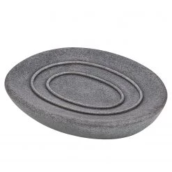 WENKO Porte-savon Pebble Stone - Polyrésine - Gris