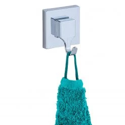 WENKO Patères Vacuum-Loc Quadro (lot de 2) - ABS - Argenté -Accessoires de salle de bain Soldes 1000333038 220218 030 DETAILS P000000001000333038