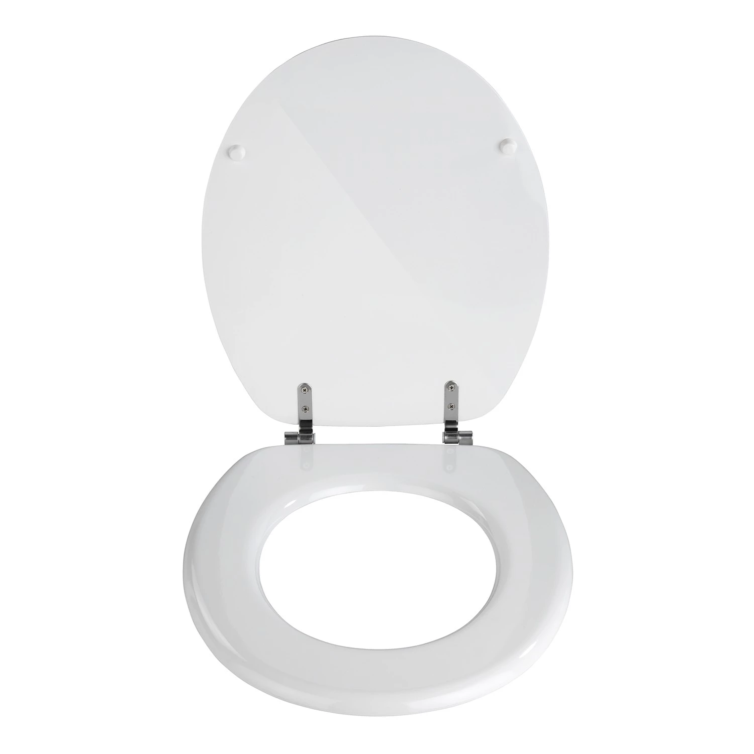 WENKO Siège WC Valencia - Blanc, fixation : Acier inoxydable - Blanc 2 WENKO Siège WC Valencia - Blanc, fixation : Acier inoxydable - Blanc – Image 2