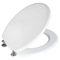 WENKO Siège WC Valencia - Blanc, fixation : Acier inoxydable - Blanc 9 WENKO Siège WC Valencia - Blanc, fixation : Acier inoxydable - Blanc -Accessoires de salle de bain Soldes 1000333039 220218 031 DETAILS P000000001000333039