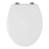 WENKO Siège WC Bali - Blanc, fixation : Acier inoxydable - Blanc