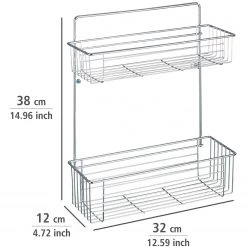 WENKO Étagère murale Avesta - Acier - Argenté -Accessoires de salle de bain Soldes 1000333047 220218 500 SKETCH DETAILS P000000001000333047 sketch