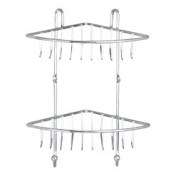 WENKO Étagère d’angle Milano - Acier - Argenté