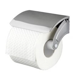 WENKO Dérouleur de papier toilette Basic - Acier inoxydable - Argenté