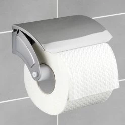 WENKO Dérouleur de papier toilette Basic - Acier inoxydable - Argenté -Accessoires de salle de bain Soldes 1000333058 220218 023 MOOD DETAILS P000000001000333058 mood