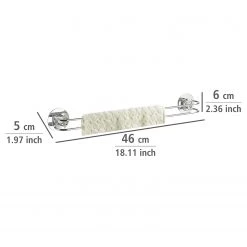 WENKO Porte-serviettes Turbo-Loc® Eperny - Acier - Argenté -Accessoires de salle de bain Soldes 1000333065 220218 500 SKETCH DETAILS P000000001000333065 sketch