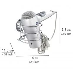 WENKO Porte sèche-cheveux Turbo-Loc Eperny - Acier - Argenté 15 WENKO Porte sèche-cheveux Turbo-Loc Eperny - Acier - Argenté -Accessoires de salle de bain Soldes 1000333066 220218 500 SKETCH DETAILS P000000001000333066 sketch