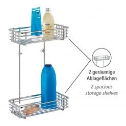 WENKO Étagère Milano - Acier - Argenté -Accessoires de salle de bain Soldes 1000333070 220218 031 DETAILS P000000001000333070