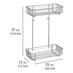 WENKO Étagère Milano - Acier - Argenté -Accessoires de salle de bain Soldes 1000333070 220218 500 SKETCH DETAILS P000000001000333070 sketch