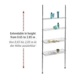 WENKO Étagère télescopique Ellera - Acier - Argenté -Accessoires de salle de bain Soldes 1000333072 220218 032 DETAILS P000000001000333072