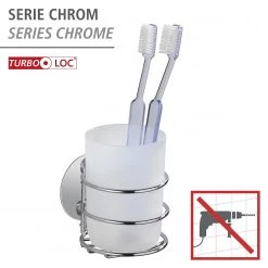 WENKO Verre à dents Turbo-Loc Eperny - Acier / Polypropylène - Argenté 9 WENKO Verre à dents Turbo-Loc Eperny - Acier / Polypropylène - Argenté -Accessoires de salle de bain Soldes 1000333077 220218 031 DETAILS P000000001000333077