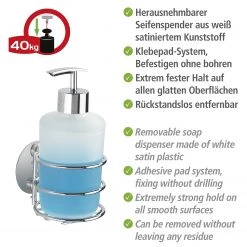 WENKO Distributeur de savon Turbo-Loc Fireside - Acier / Polypropylène - Argenté 11 WENKO Distributeur de savon Turbo-Loc Fireside - Acier / Polypropylène - Argenté -Accessoires de salle de bain Soldes 1000333082 220218 031 DETAILS P000000001000333082