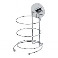 WENKO Porte sèche-cheveux Vacuum-Loc Glostrup - Acier - Argenté