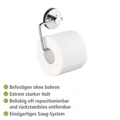 WENKO Porte papier toilette Milazzo Vacuum-Loc - Acier - Argenté -Accessoires de salle de bain Soldes 1000333085 220218 032 DETAILS P000000001000333085