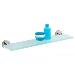 WENKO Étagère murale Bosio - Acier inoxydable - Argenté -Accessoires de salle de bain Soldes 1000333088 220218 030 DETAILS P000000001000333088