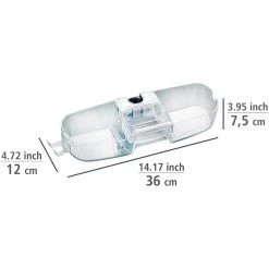 WENKO Serviteur de douche Premium - Polystyrène / ABS - Transparent -Accessoires de salle de bain Soldes 1000333098 220218 500 SKETCH DETAILS P000000001000333098 sketch