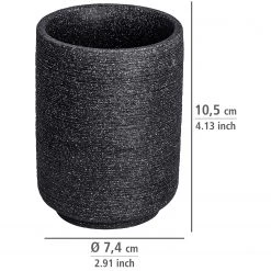 WENKO Verre à dents Goa Neo - Anthracite -Accessoires de salle de bain Soldes 1000333099 220218 500 SKETCH DETAILS P000000001000333099 sketch